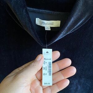 Madewell Midnight Velvet midi dress